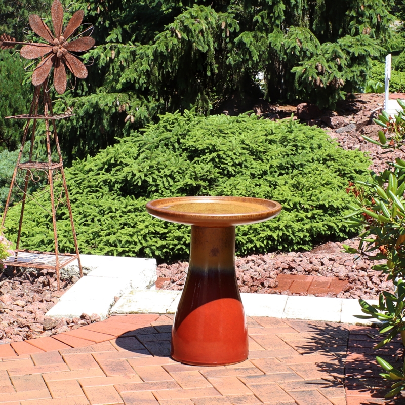 Leominster Ceramic Single Tier Birdbath