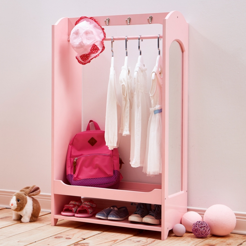 Little Princess Clothing Rack with Storage, Pink