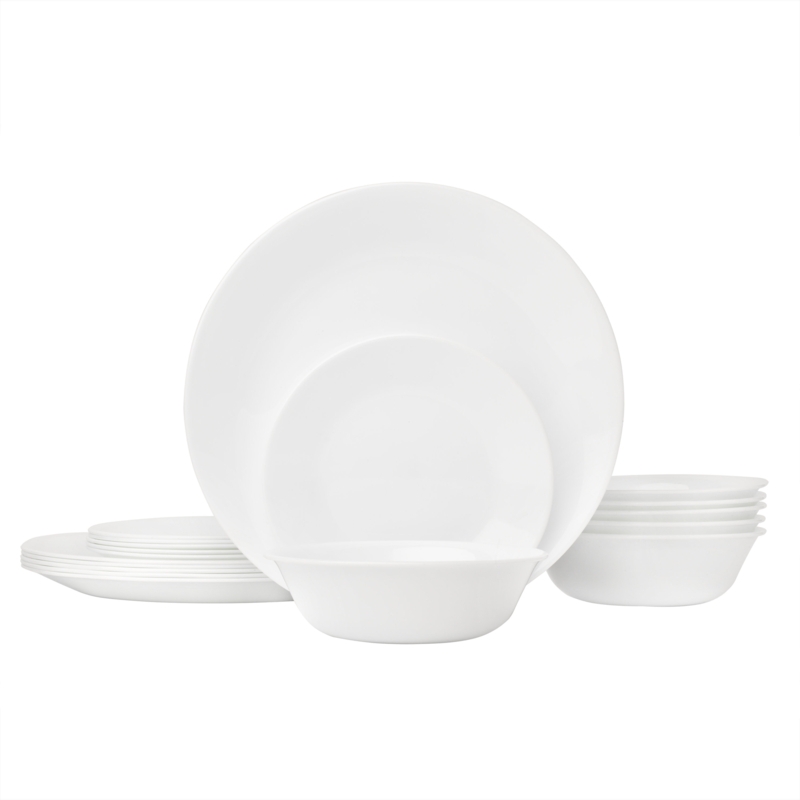 Livingware Winter Frost 18 Piece Dinnerware Set, Service for 6
