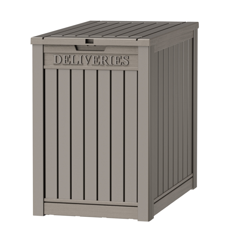 Lockable Package Delivery and Storage Box Light Brown