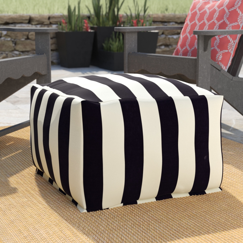 Loucks Outdoor Ottoman with Sunbrella Cushion