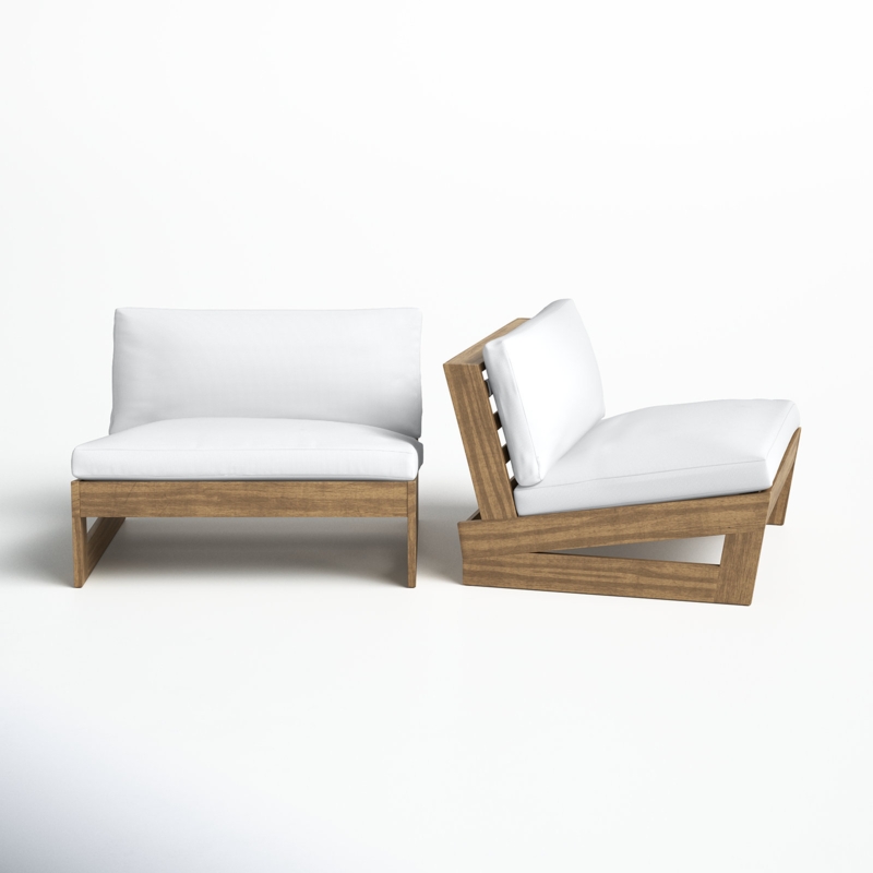 Louise Patio Chair with Cushions (Set of 2)