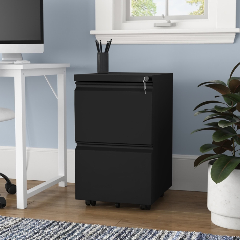Lovelle 15.4'' Wide 2 -Drawer Mobile Steel File Cabinet
