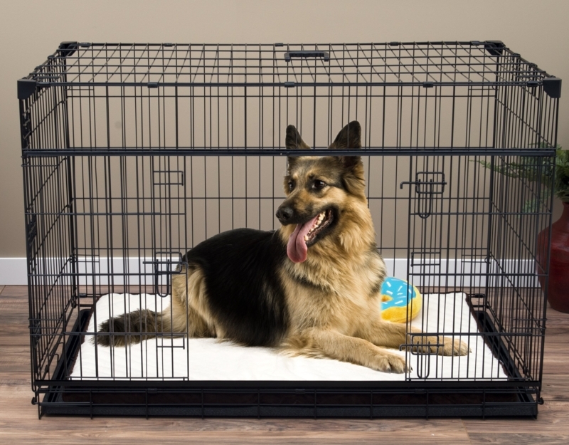 Lucky Dog Sliding Door Crates Pet Crate with Sliding Double Door