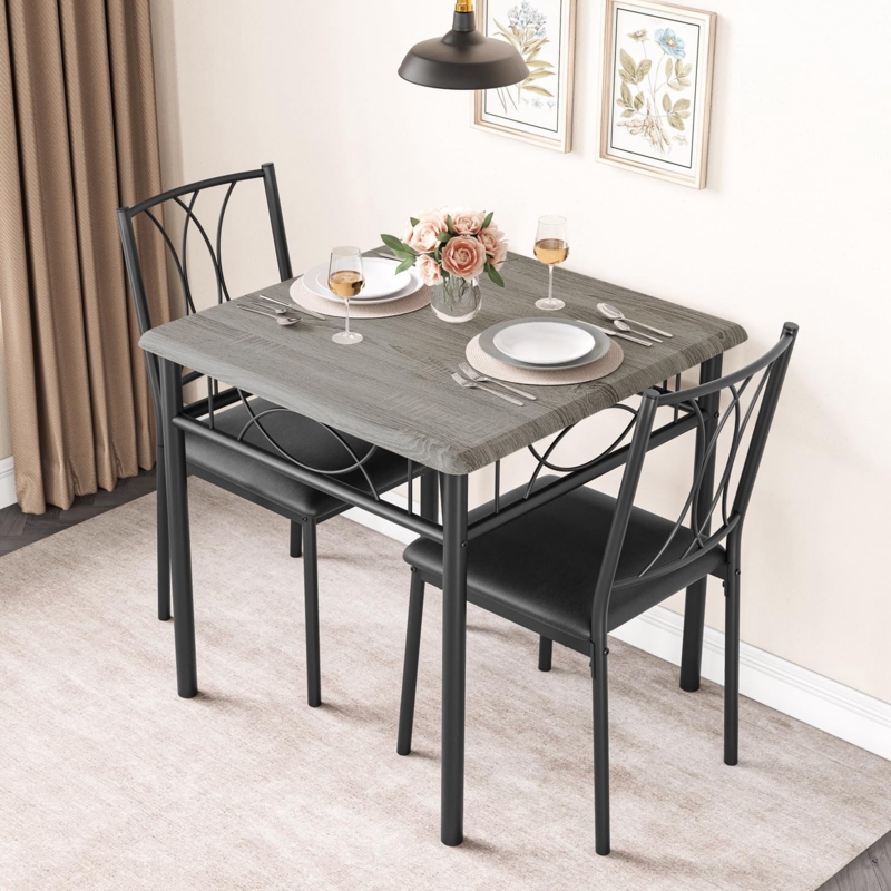 Lukely 3 - Piece Dining Set