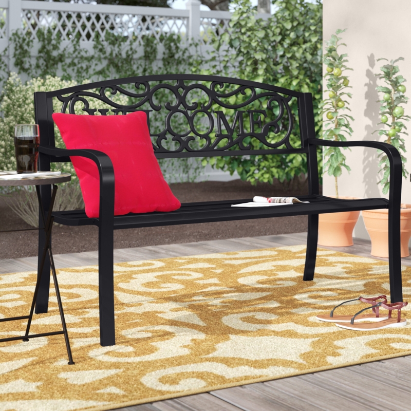 Lynd 50'' W Outdoor Iron Garden Bench