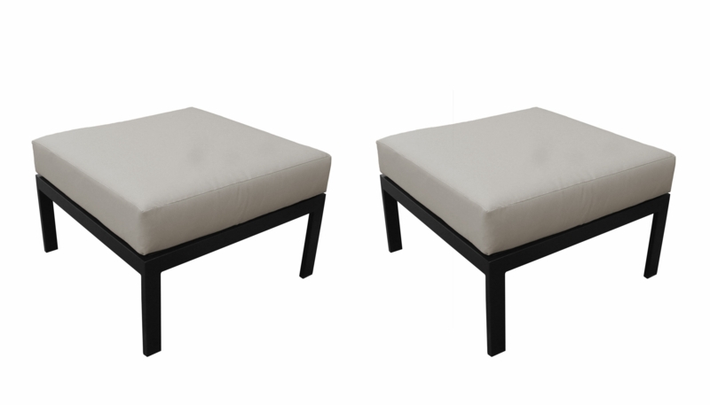 Madison Metal Outdoor Ottoman with Sunbrella Cushion