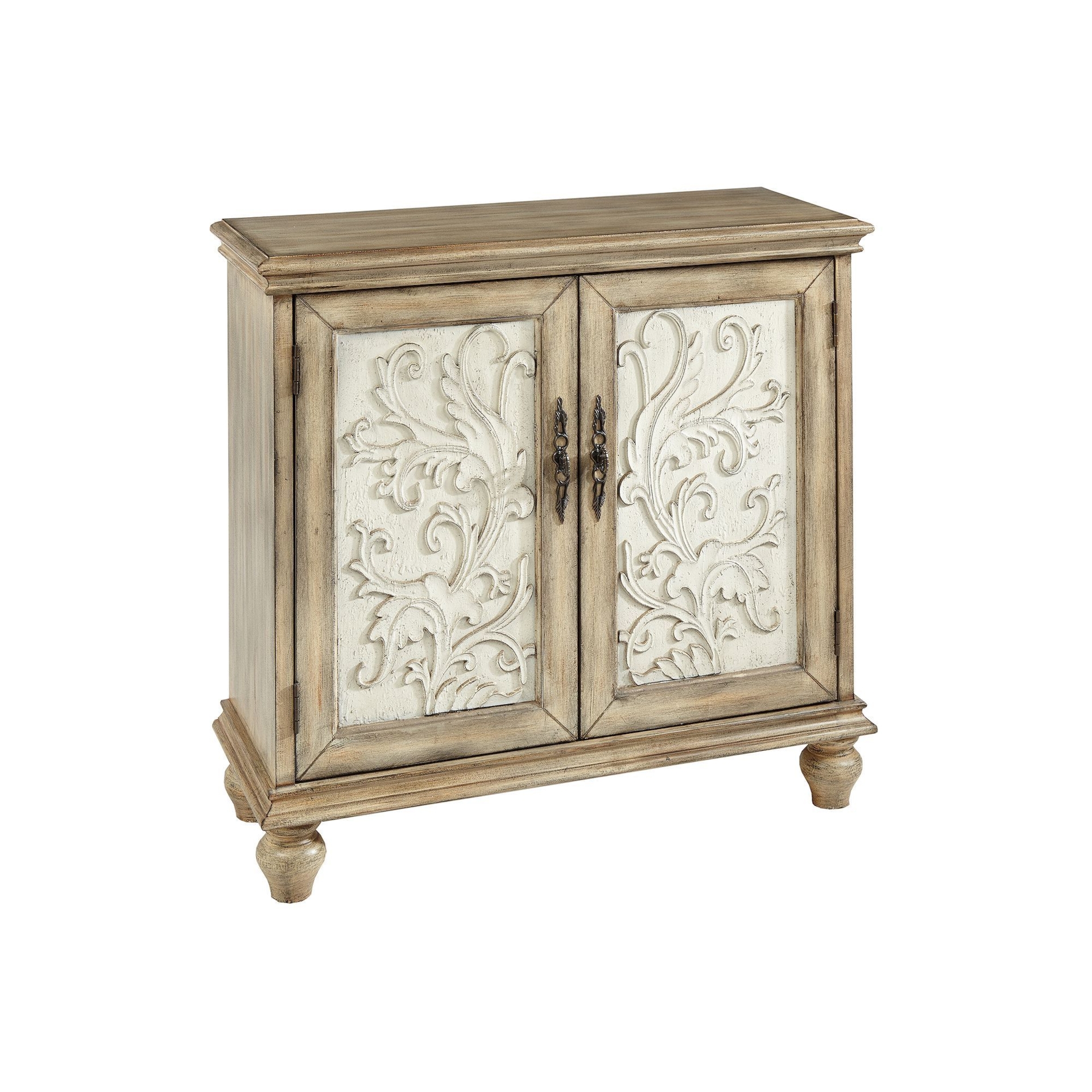 Madison Park Wyatt 2-Door Accent Storage Cabinet, Med Beige