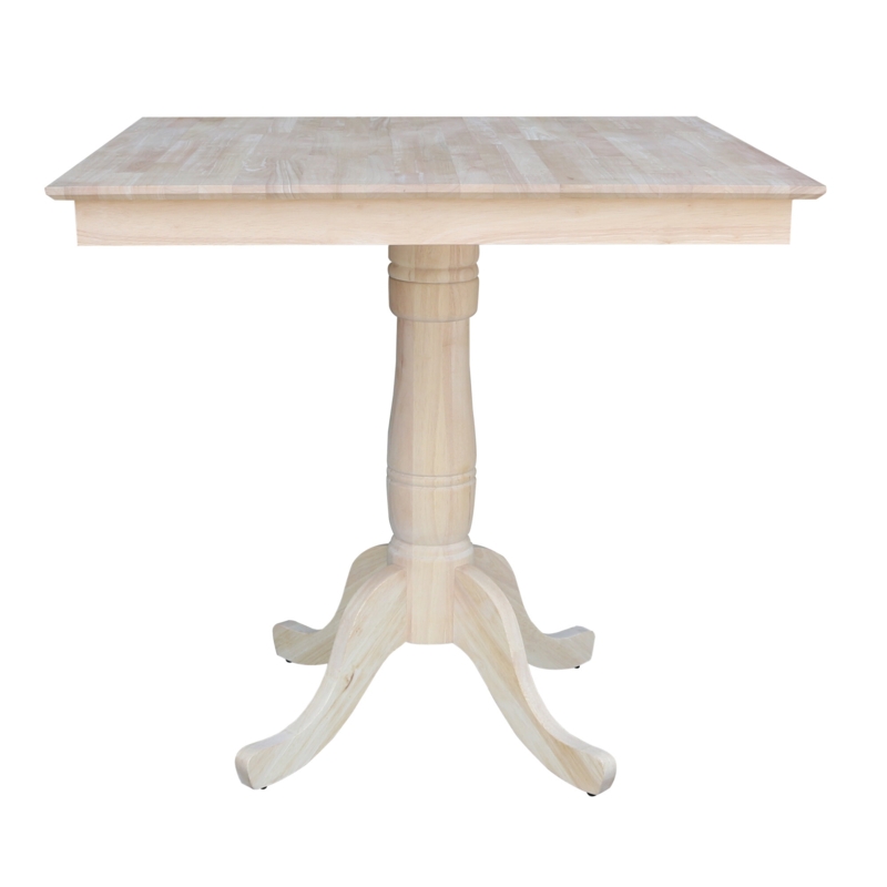Manus Counter Height Solid Wood Pedestal Dining Table