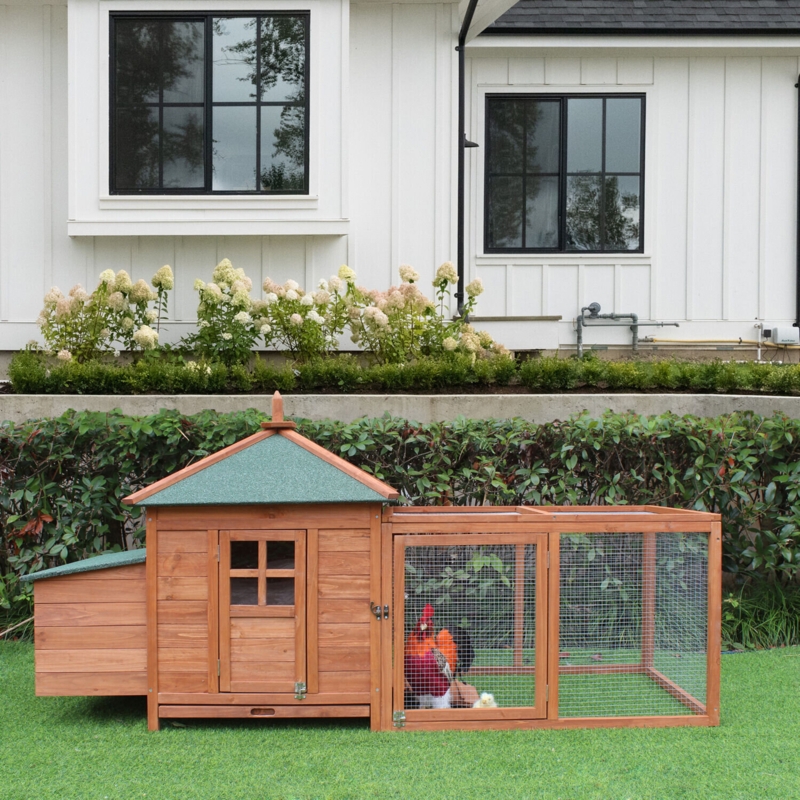 Mcmillion 15.51 Square Feet Chicken Coop with Chicken Run For Up To 3 Chickens