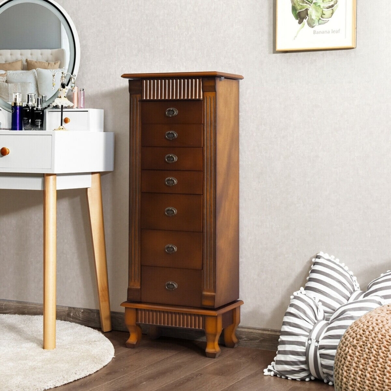 Melitta 14.8'' Wide Freestanding Jewelry Armoire with Mirror