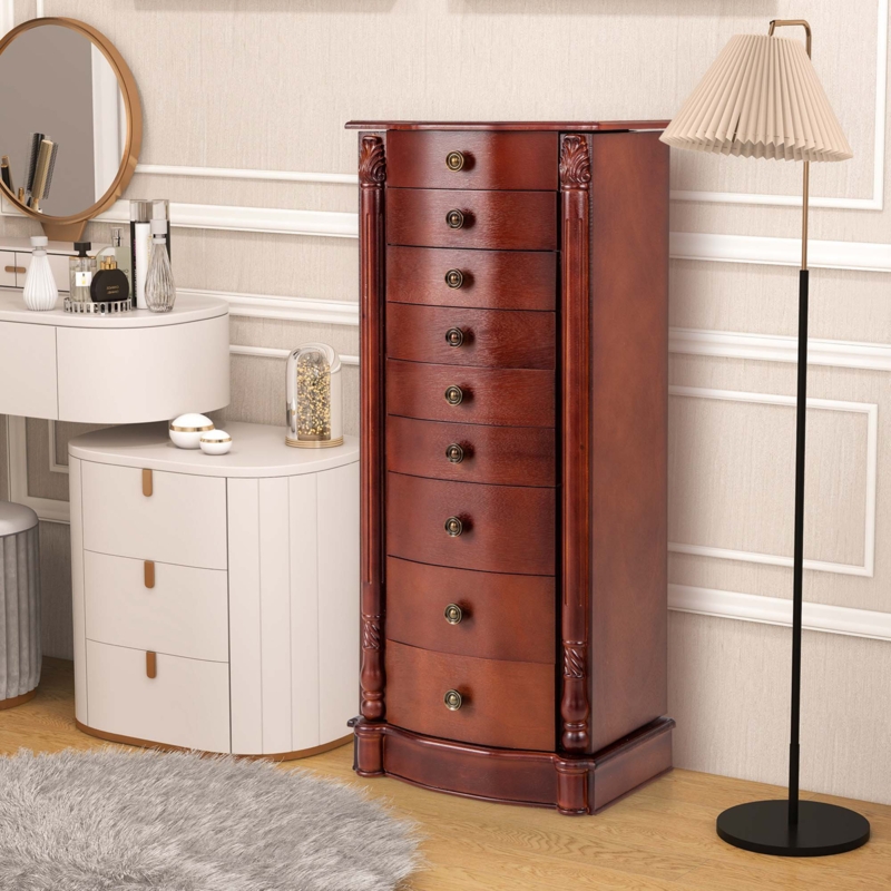 Mellott 17'' Wide Freestanding Jewelry Armoire with Mirror