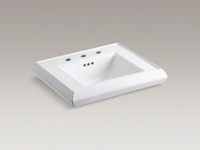 Memoirs  Pedestal Tall Bathroom Sink with Overflow