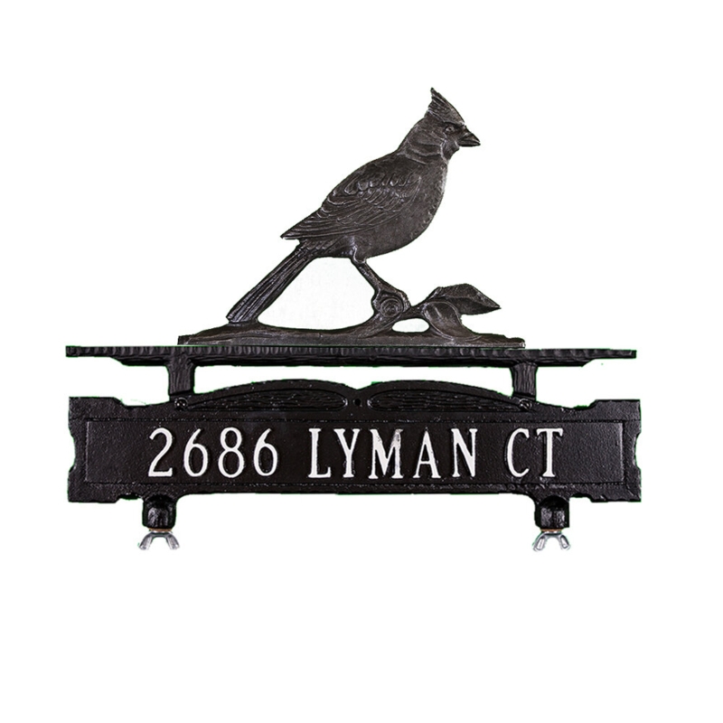 Metal Illuminated Mailbox Sign
