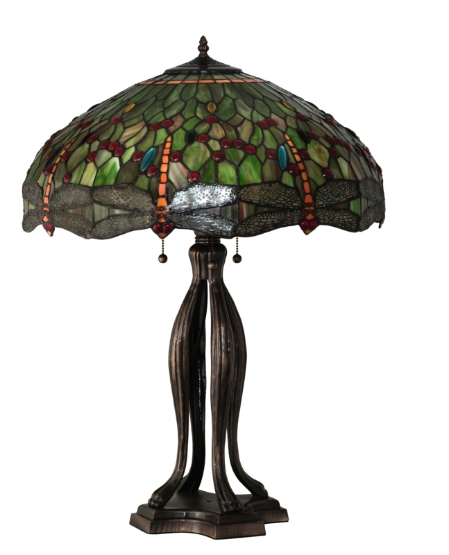 Meyda Tiffany & Stained Glass Metal Table Lamp