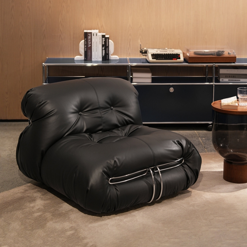 Microfiber Leather Down Filling Bean Bag Chair & Lounger