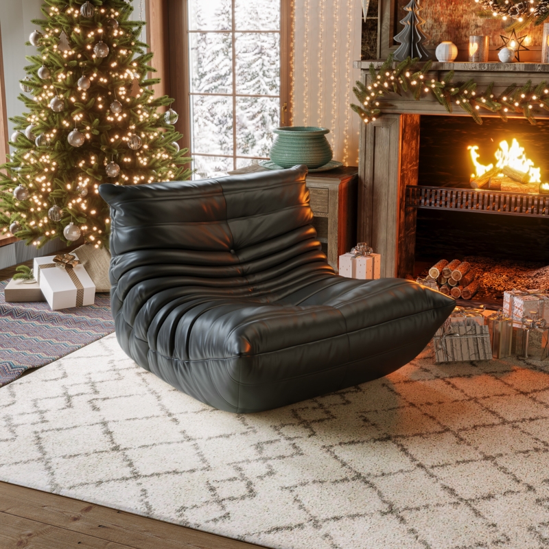 Microfiber Leather Standard Bean Bag Chair and Lounger