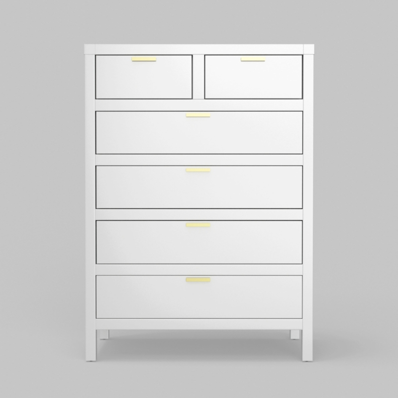 Milburn Carmel 6 Drawer Chest