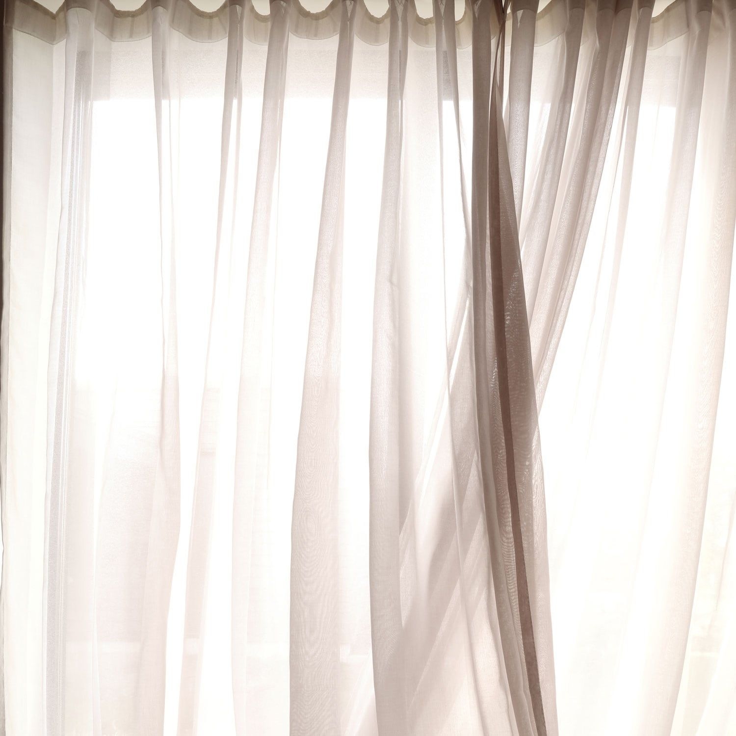 Mimou Mimmi Gardin tervunnet Tyg Dubbel Bredd Naturrosa 290x290 Cm - Gardiner tervunnen Polyester Natural Pink
