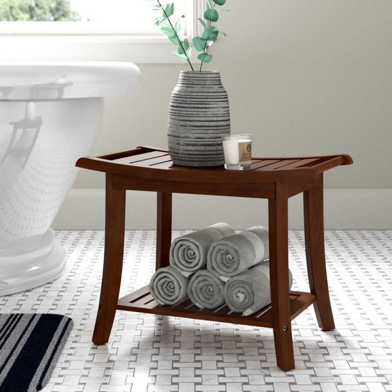 Mitch 23.75'' W Bamboo Shower Bench