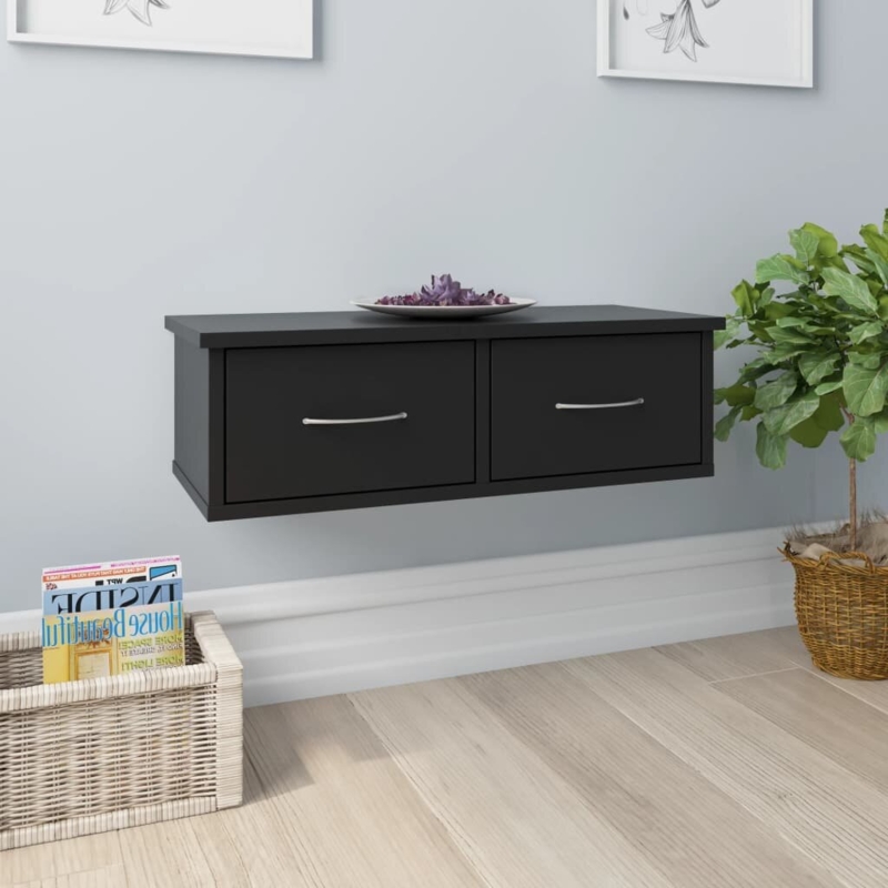Monoceros Wall-mounted Drawer Shelf Engineered Wood Floating Cabinet Multi Colors