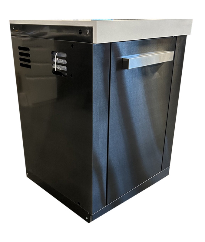 Mont Alpi Ma-exc-bss Black Stainless Steel Extra Storage Right Cabinet Module With Shelves For Mai805-bss Outdoor Kitchen Island Grill Models (Set of 25)
