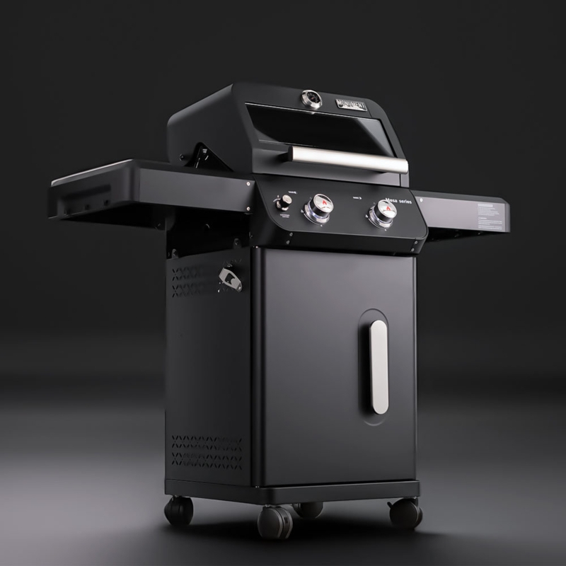 Monument Grills 2-Burner Free Standing Liquid Propane 24000 BTU Gas Grill with Cabinet