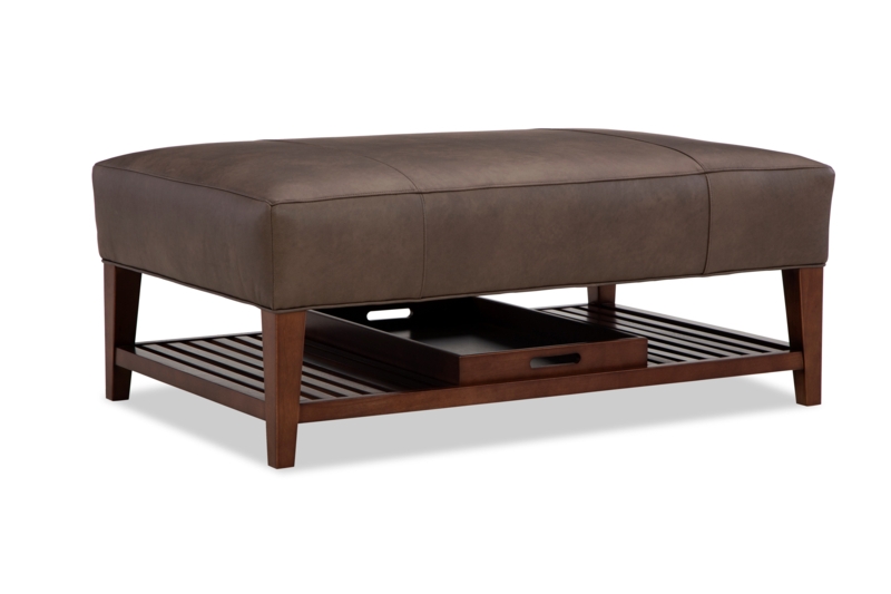 Moresby Leather Ottoman