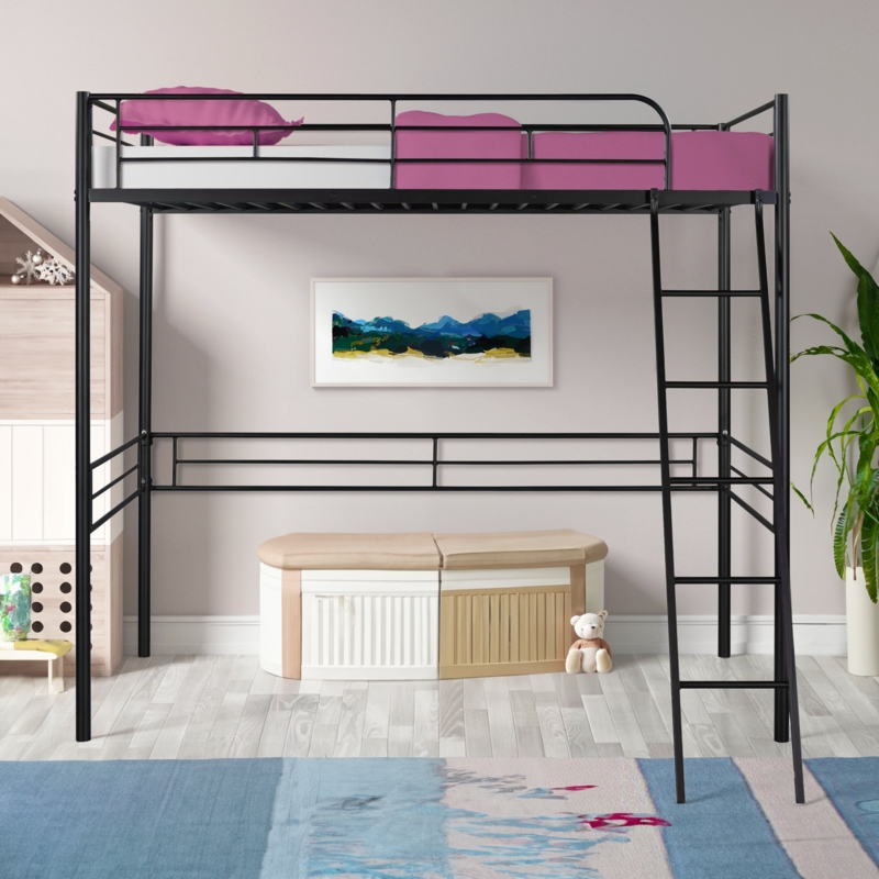 Natale Twin Metal Loft Bed