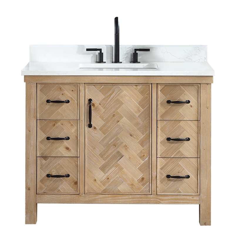 Neruda 42'' Free Standing Bathroom Vanity with Cultured Marble Top