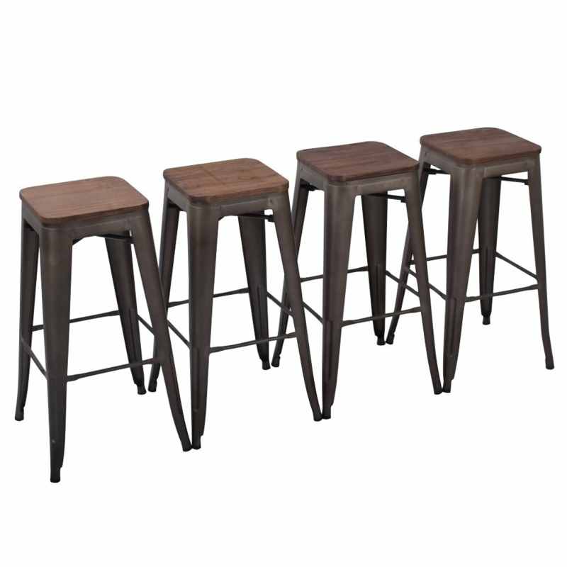 Nesbit Solid Wood Stool (Set of 4)