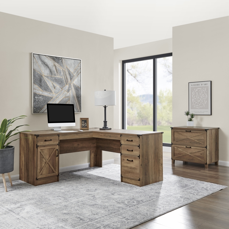 Nguyen L-Shaped Executive Desk Office Set