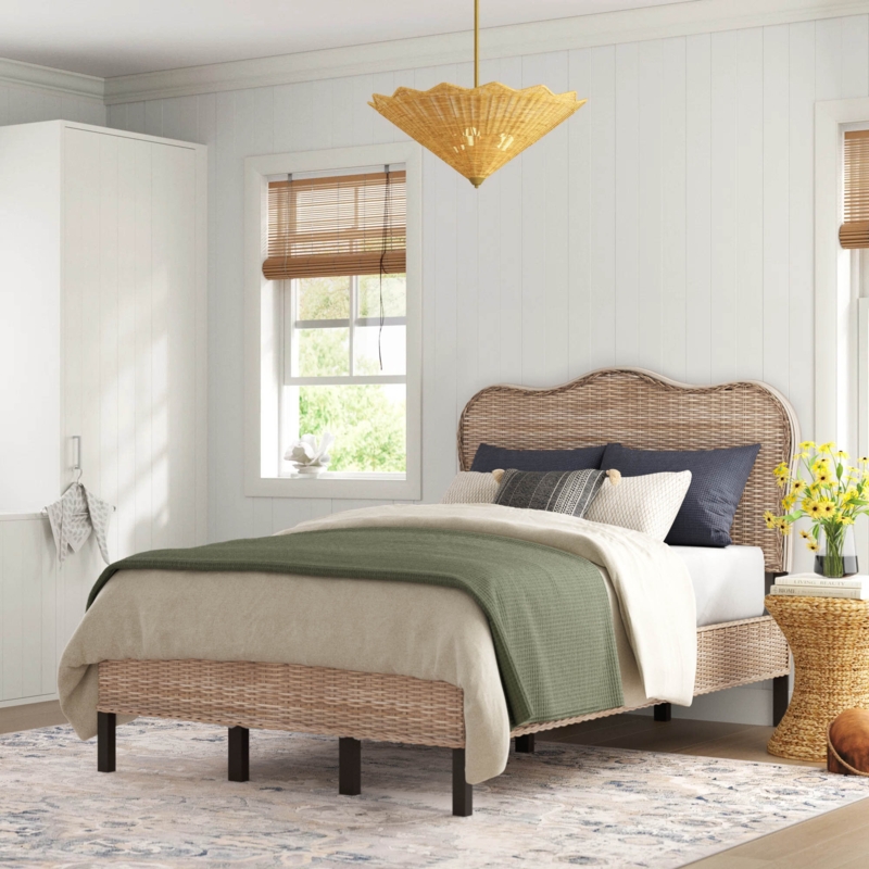 Nicolas Wicker / Rattan Platform Bed