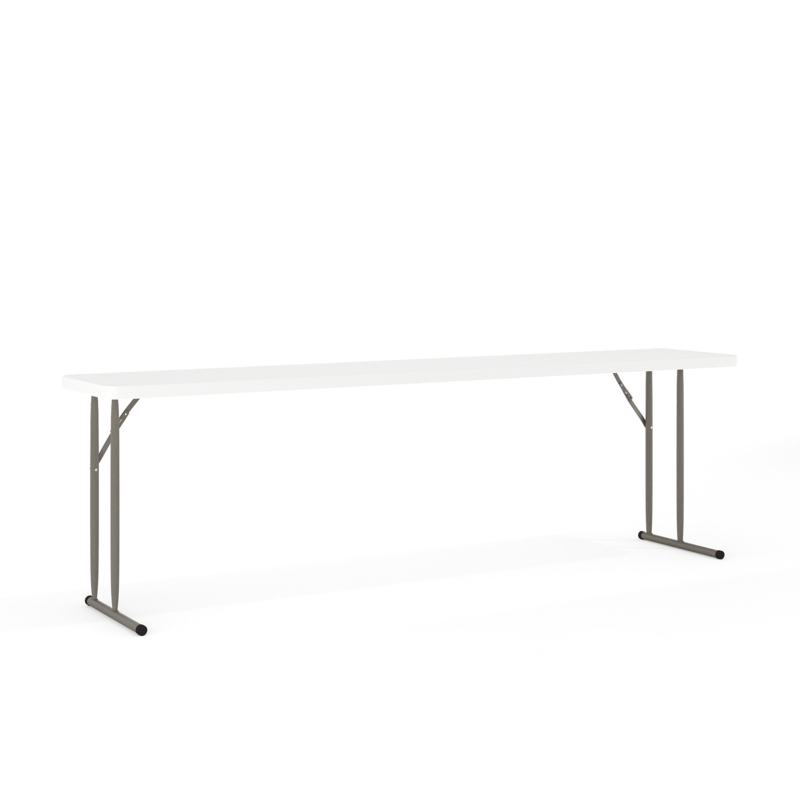 Noah 18"W x 96"L Plastic Folding Training Table with Granite White Surface