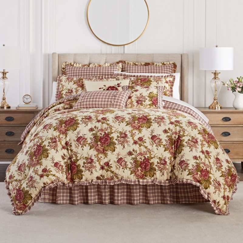 Norfolk 4 Piece Reversible Comforter Set, 100% Cotton