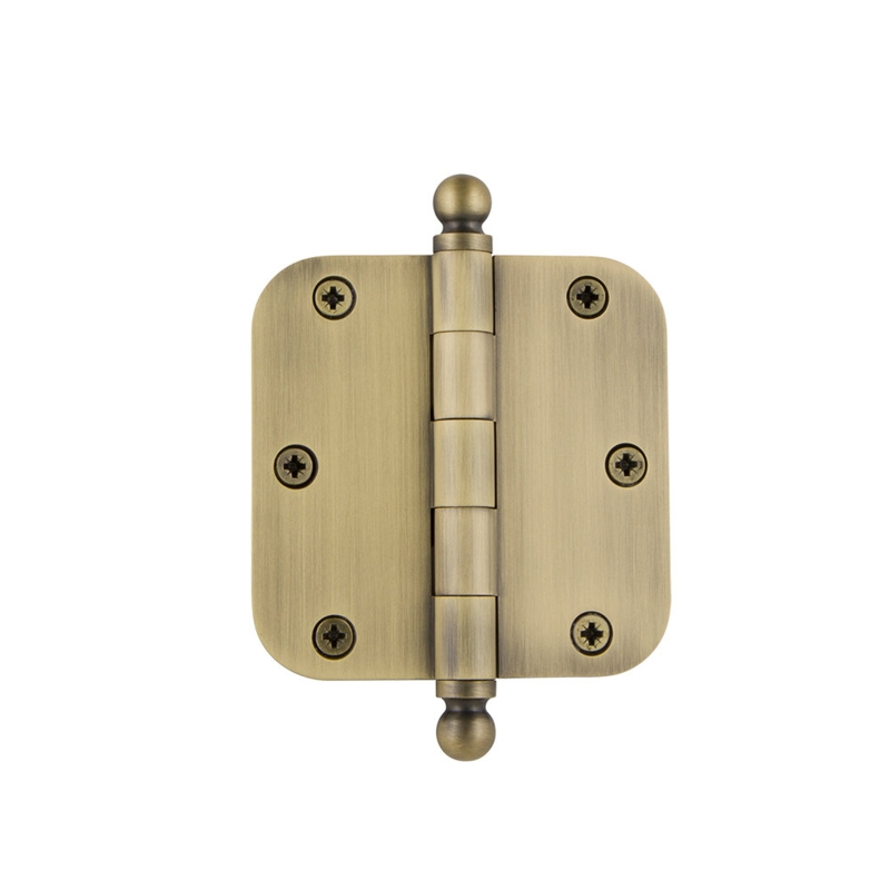 Nostalgic Warehouse 3.5" x 3.5" Ball Tip Residential Hinge with 5/8" Radius Corners