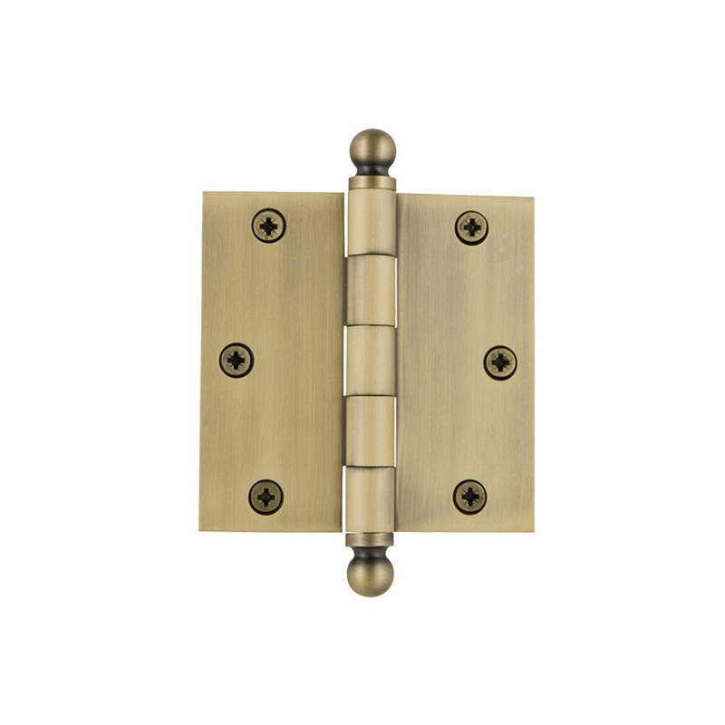 Nostalgic Warehouse 3.5" x 3.5" Ball Tip Residential Hinge with Square Corners