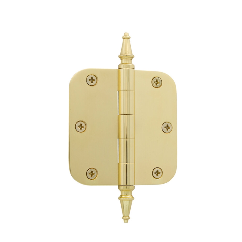 Nostalgic Warehouse 3.5" x 3.5" Steeple Tip Residential Hinge with 5/8" Radius Corners