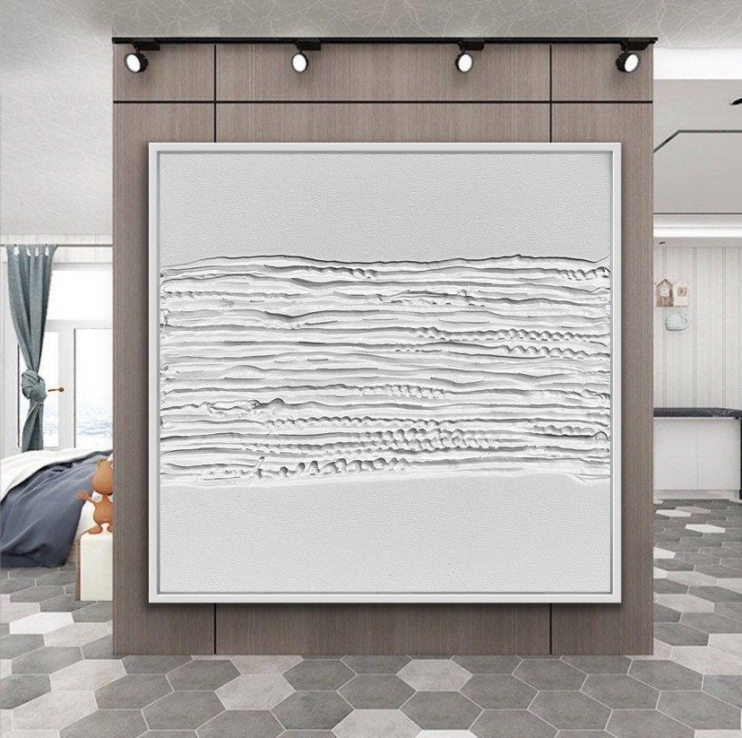 Original Textured Painting - Texture Painting - Original Painting - White Painting - Abstract 3D Painting -Impasto Painting - Ready to Hang