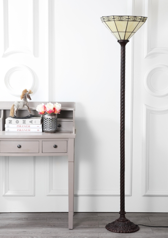Oshiro Tiffany 69" Torchiere Floor Lamp