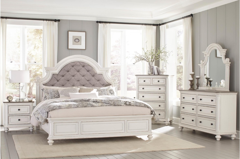 Othelia Bedroom Set 5 Piece: Bed, Dresser, Mirror, Nightstand, Chest