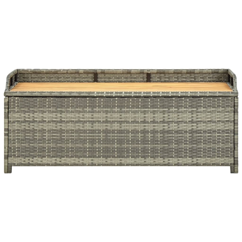 Outdoor Storage Bench Durable Poly Rattan Wicker Garden Bench Deck Box