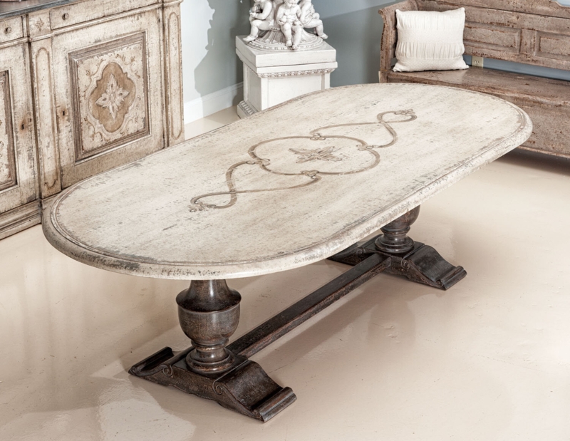 Oval Solid Wood Dining Table