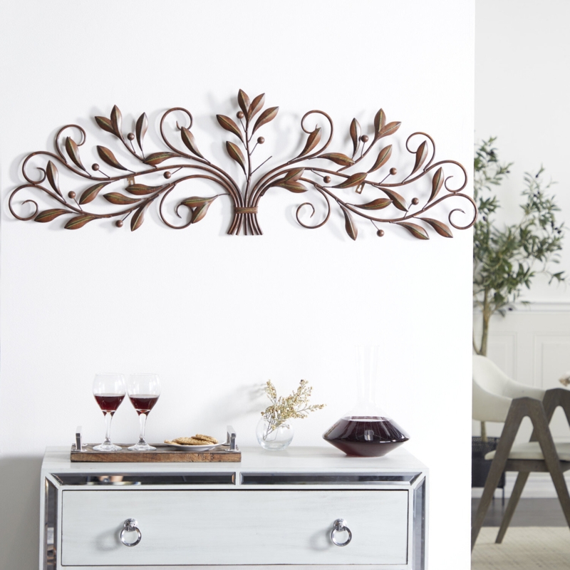 Overton Traditional Plants u0026 Flowers Wall Decor on Metal