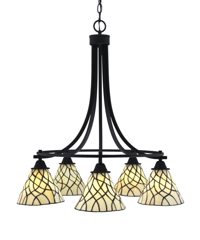 Paramount 5 - Light Dimmable Wagon Wheel Chandelier