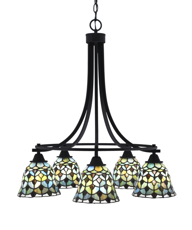 Paramount 5 - Light Dimmable Wagon Wheel Chandelier