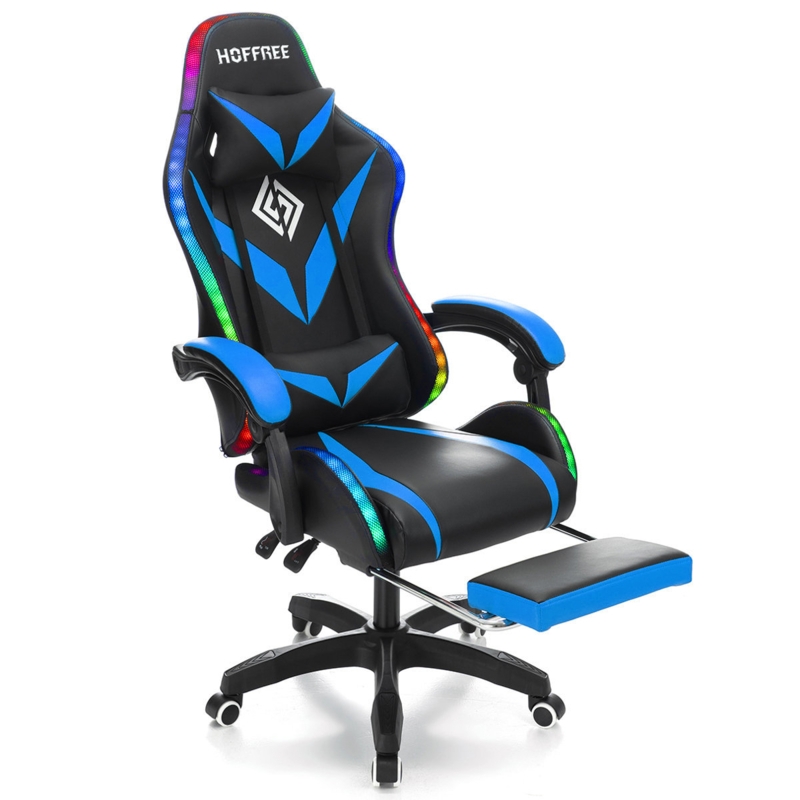 PC & Racing Game Chair with Led Lighting and Massage