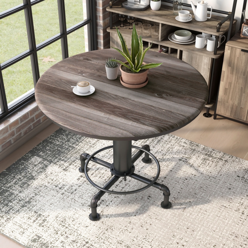Peres Round Metal Base Dining Table