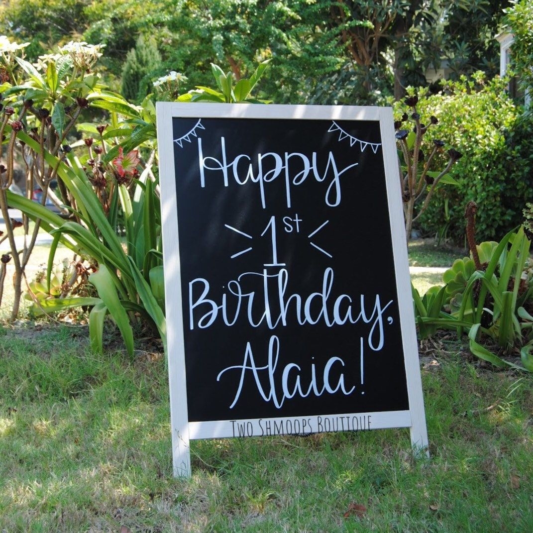 Personalized Chalkboard Easel - Custom Chalkboard Sign - Sidewalk Chalkboard Sign - 2x3 Feet