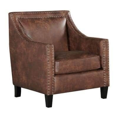 Picket House Furnishings Sierra Toffee Elly Chair with Chrome Nails